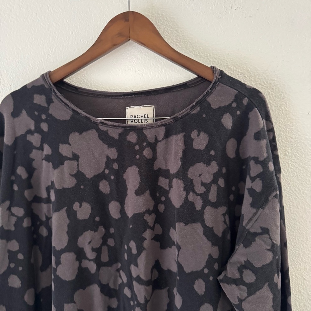 Acid Wash Bleach Dye Oversized Lightweight Sweatshirt XL Rachel Hollis Indie - Picture 3 of 13